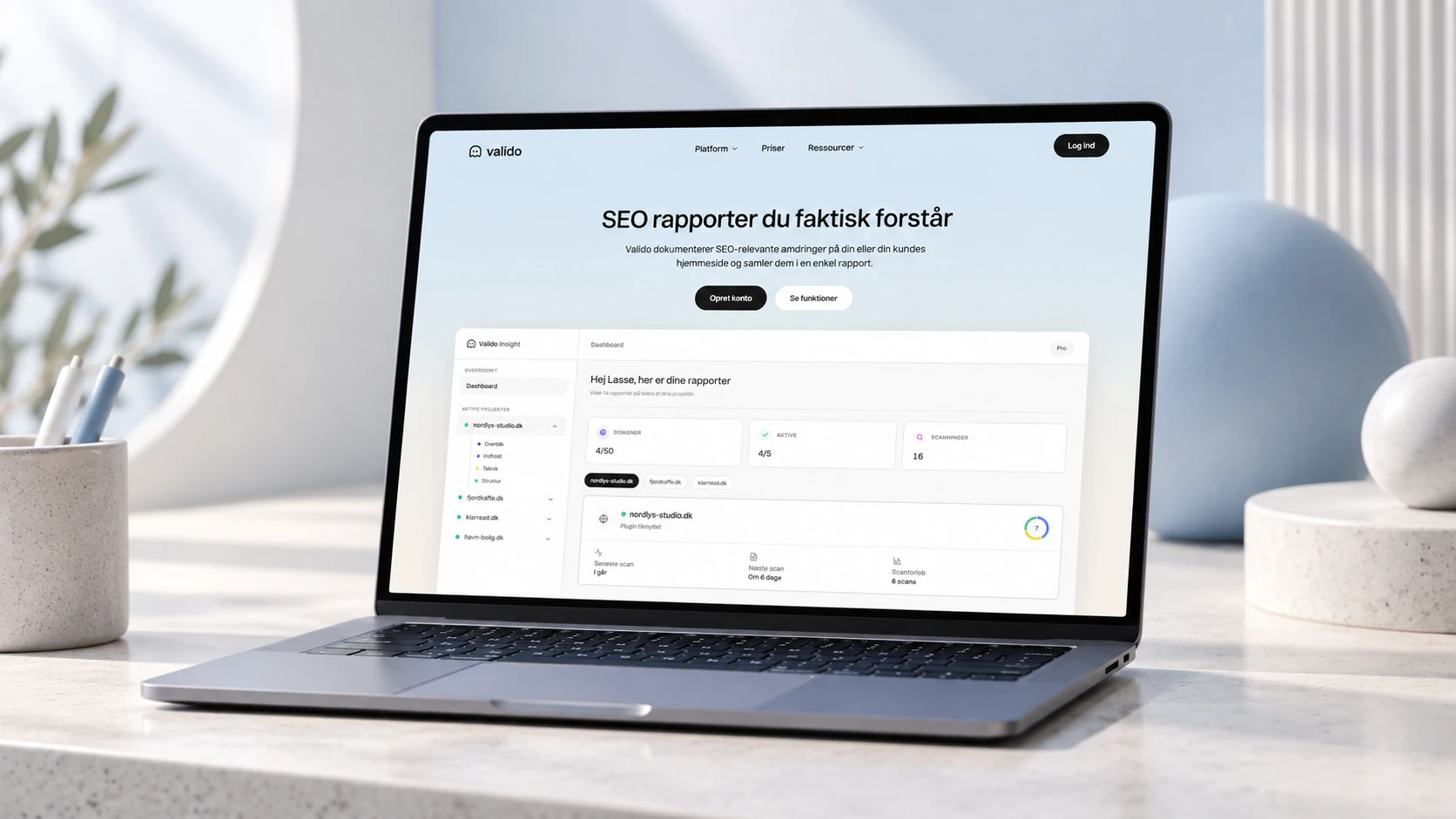 Valido: digitalt værktøj til SEO-overblik.